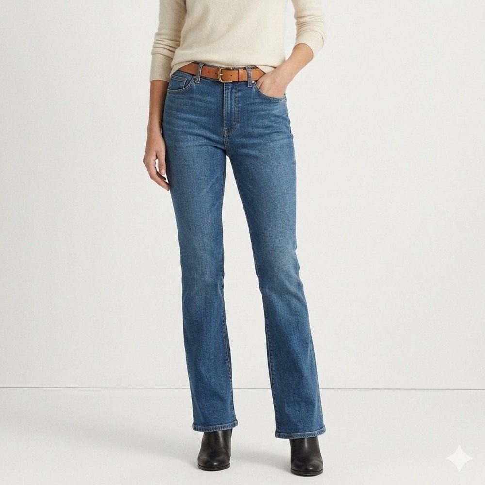 Ralph Lauren Jeans Co Premium Women Blue Wash Bootcut Denim Jeans Size 8